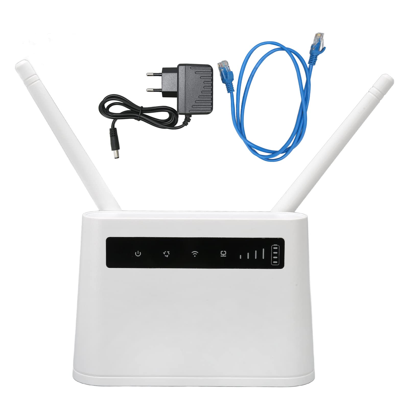 Bewinner Router Modem 4G LTE Sbloccato con Slot per Scheda SIM, WiFi 300 Mbps, Router Hotspot WiFi Mobile Wireless con 2 Antenne, Router LTE Wireless per la Famiglia Dell'ufficio