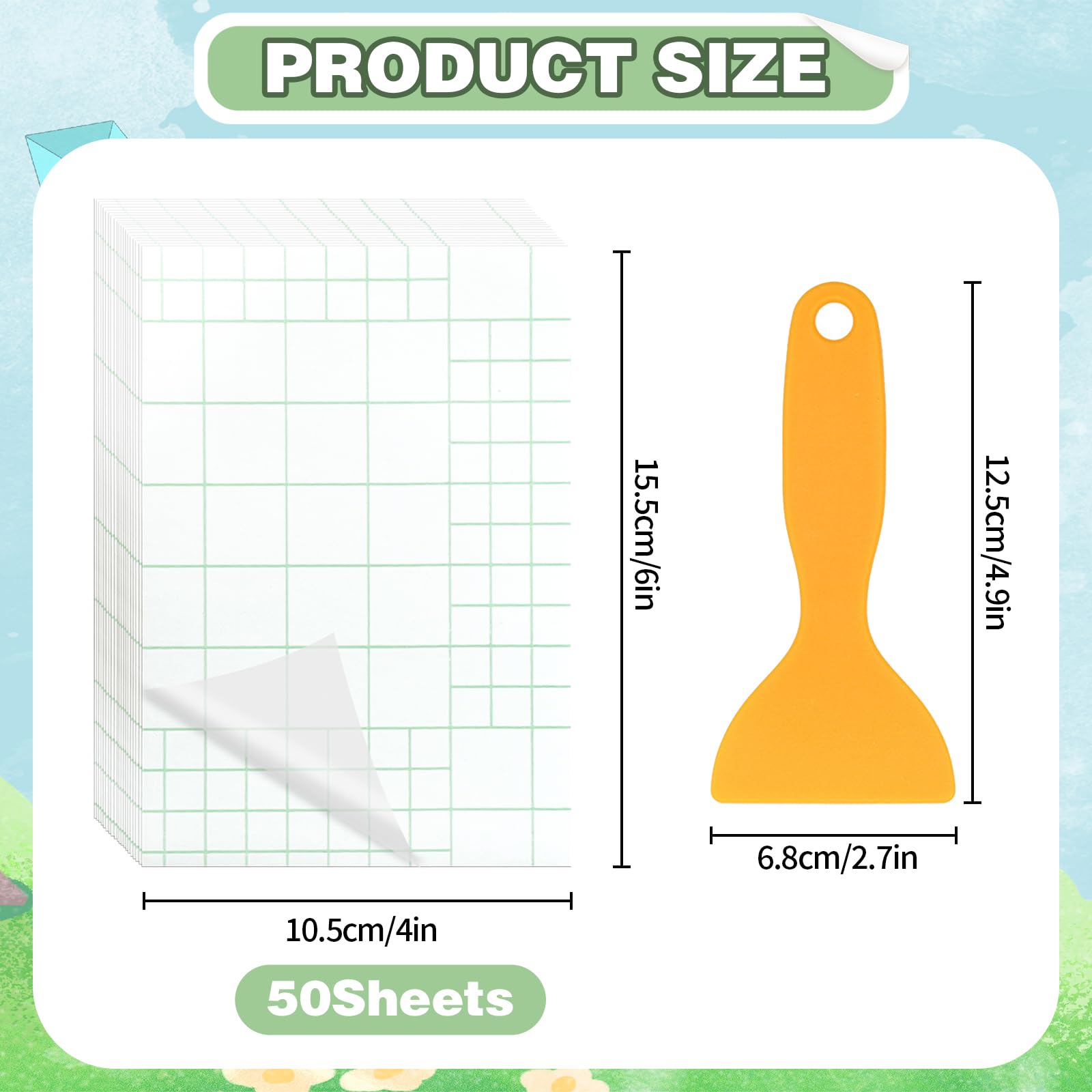 50 Self Sealing Laminating Sheets, 6 Inches Waterproof Clear Laminate Sheets, PVC No Machine Laminating Sheets - Image 2