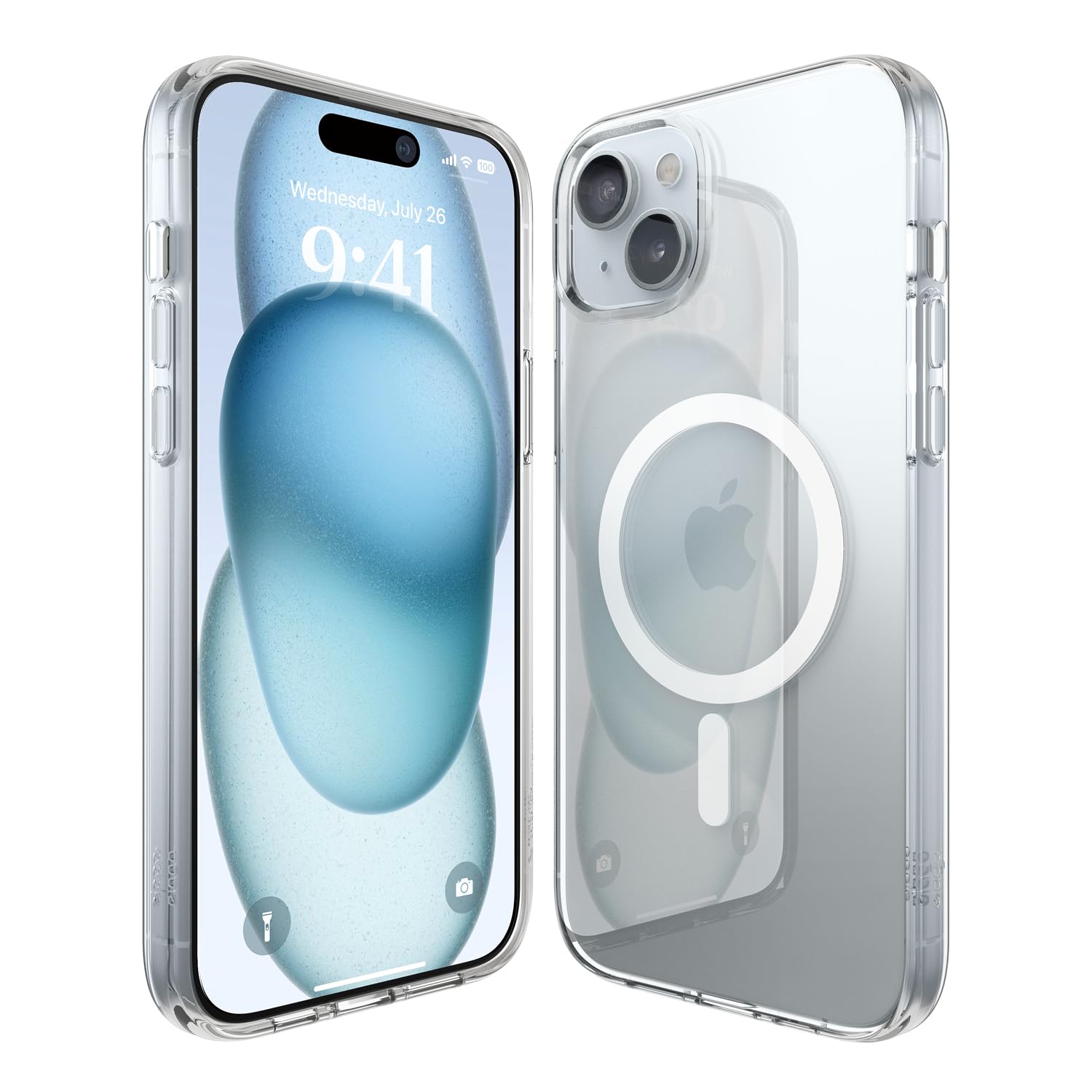elago Magnetic Hybrid Clear Case Compatible with iPhone 15 Plus Case, Compatible with MagSafe, PC + TPU Hybrid Technology