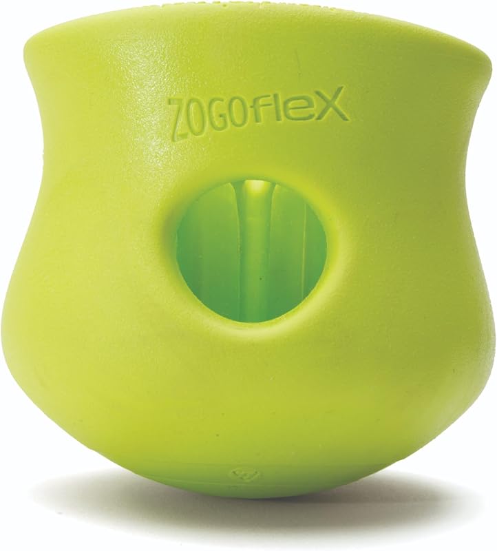 Comedouro Lento Interativo para Cães West Paw Zogoflex Toppl Grande Granny Smith Green – 21,01 x 16,99 x 11 cm