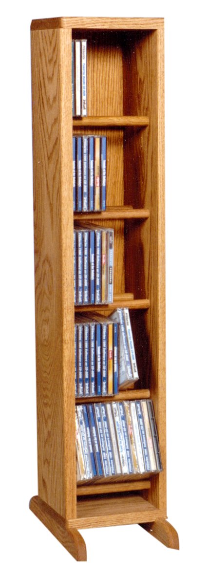 The Wood Shed Solid Oak CD Cabinet, Clear