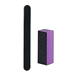 Nail File and Buffer Block, Professional Manicure Tools Kits, 100/180 Grit, Black Nail Pedicure File and Sanding Buffing Grinding Plisher File