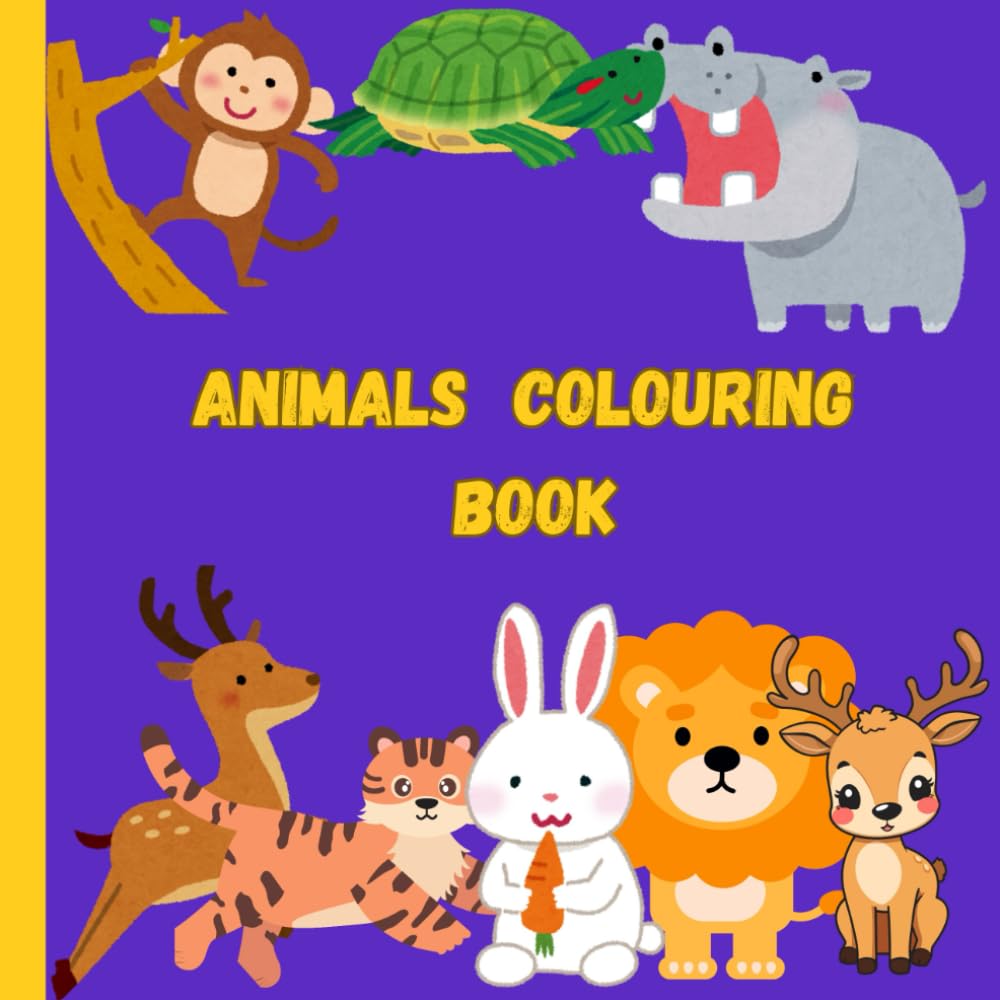 Cute Animals Coloring Book for Kids: Educational Coloring Pages with Animals and Alphabets for Preschool Children Ages 3 to 5