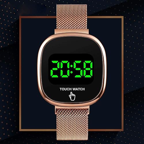 Miniatura 3 de Hombre1589 - Reloj digital con pantalla táctil, de acero inoxidable, resistente al agua, resistente al agua