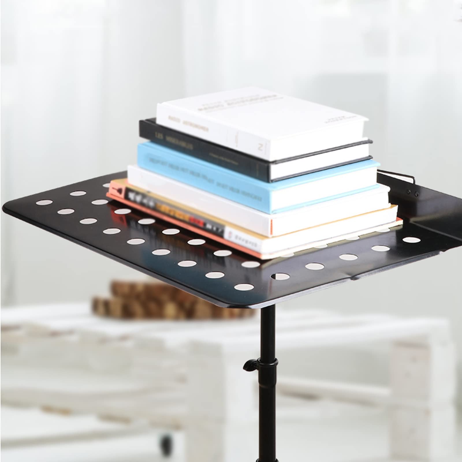 HJXGQJM Atril para Partitura Plegable Portátil Musica Metalico Soporte De Ajustables, La Orquesta De Soporte De Música Profesional Es Portátil Y Liviana,Negro con Bolsa De Transporte