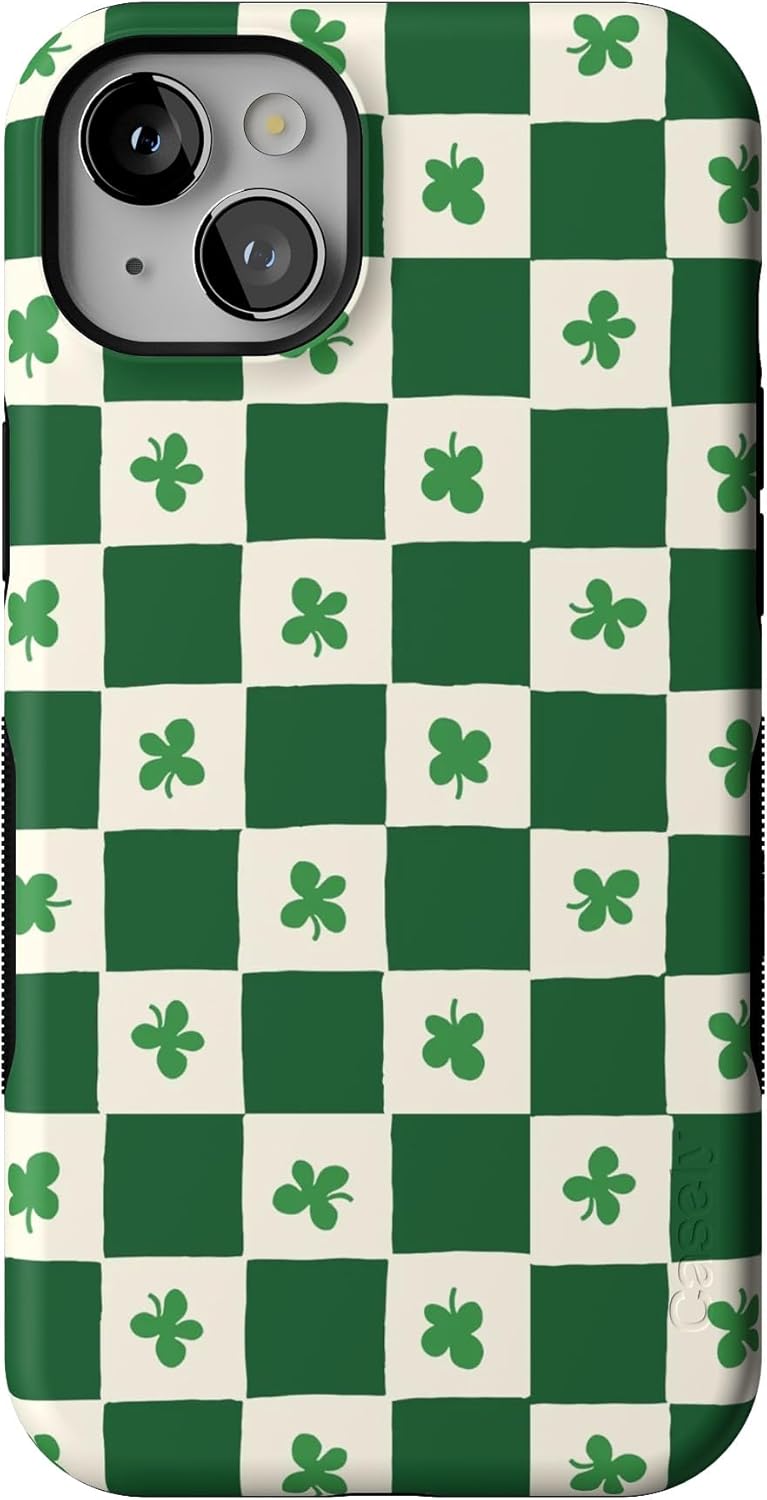 Casely iPhone 14 Plus Case | Lucky You | Shamrock | Bold Protective Design | Compatible with MagSafe