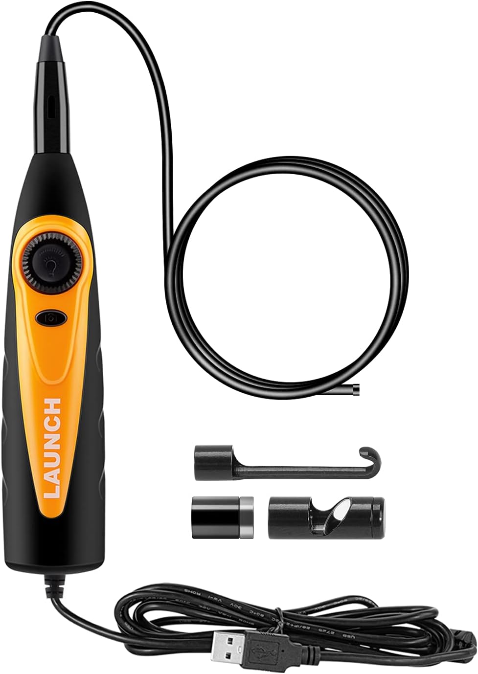 Tech VSP-600 USB Endoscope, 0.21 Inch Snake IP67 Waterproof HD Videoscope Borescope, Suitable for X431 V PRO3S+ Scanner & Android Phone, with 6 Adjustable LED Lights