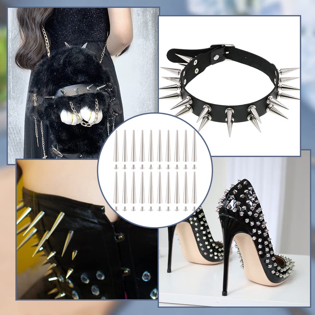 Kit De Clous Punk En Alliage - 176 Pointes Coniques + Outils, Pour Décoration Vêtements, Chaussures DIY