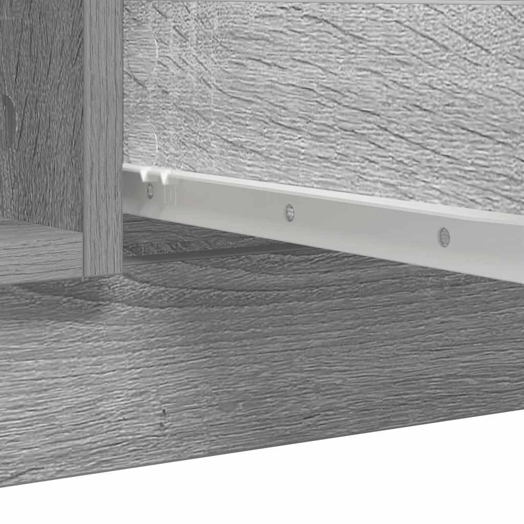 vidaXL Sideboard mit Schubladen Grau Sonoma 100,5x35x76 cm, Kommode, Schrank, Flurschrank, Anrichte, Küchenschrank, Wohnzimmerschrank, Wohnzimmermöbel