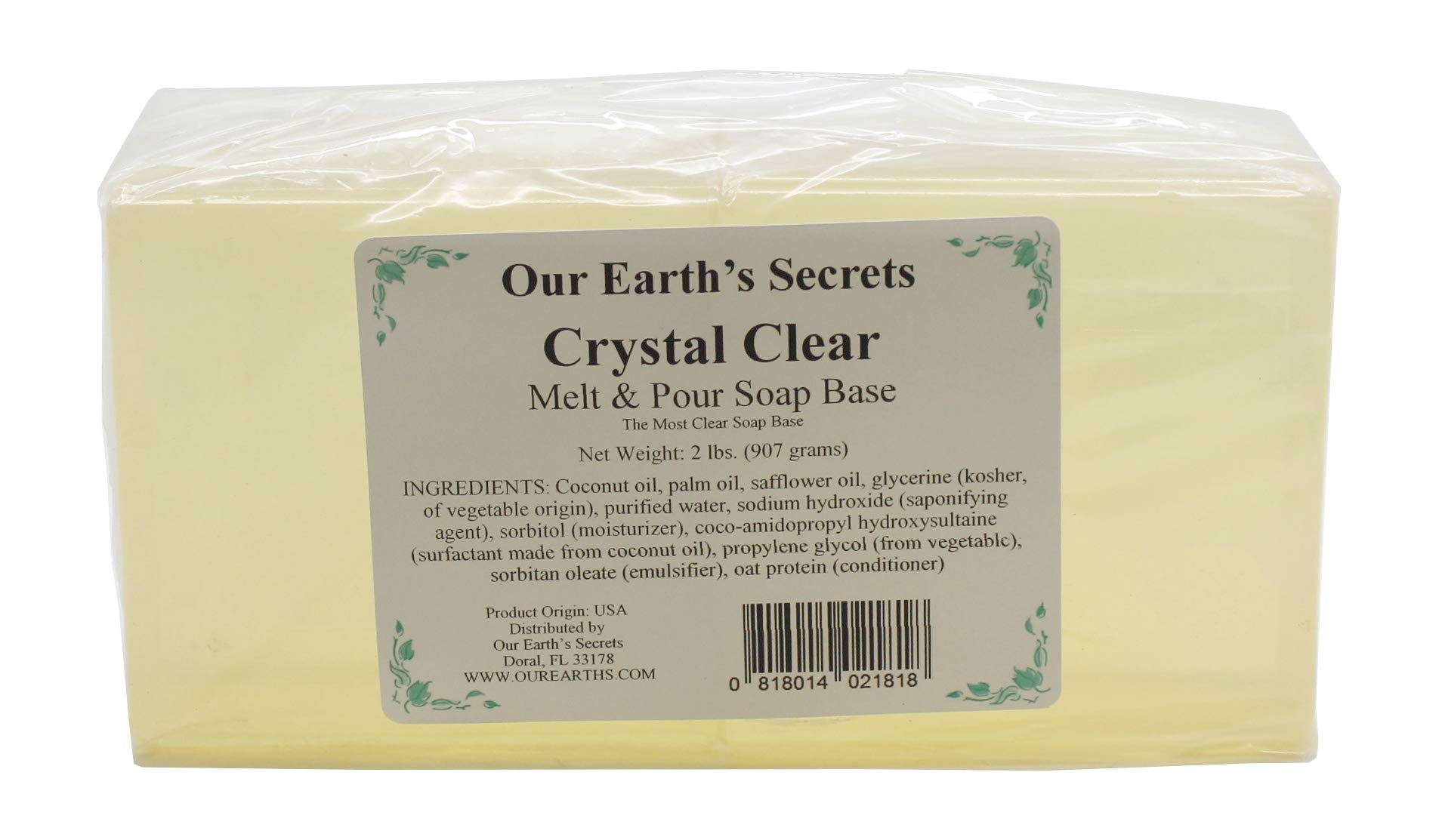 Buy Our Earth's Secrets 2 Lbs Melt and Pour Soap Base Crystal Clear