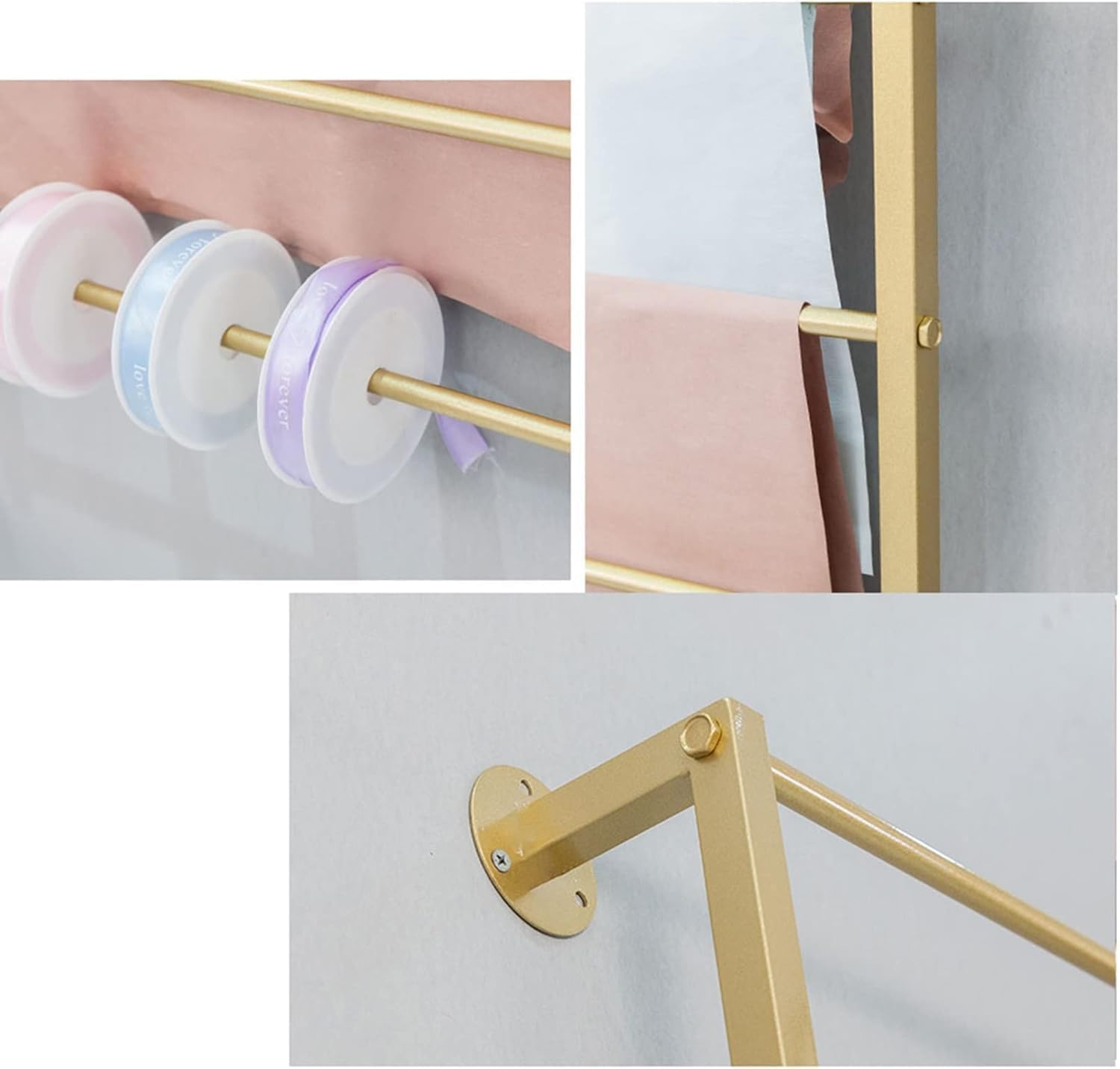 Espositore per sciarpe in metallo a parete nd - Sciarpa di seta e cravatte per negozi di abbigliamento Scaffali al dettaglio e espositori per indumenti