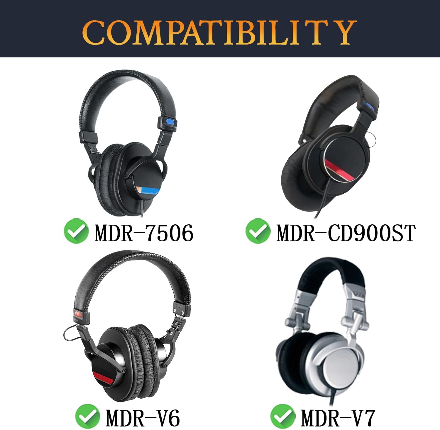 SONY MDR-7506、MDR-CD900ST 交換用イヤーパッド 6点 Amazon | OUERYA 𝑺𝒐𝒏𝒚 𝑴𝑫𝑹 𝑽6 𝑽7 7506 𝑪𝑫900𝑺𝑻 交換用