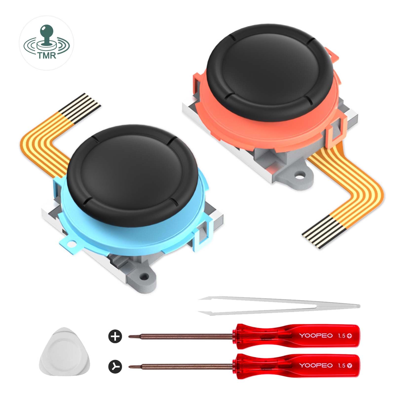 AKNES GuliKit TMR Joystick Kompatibel mit Nintendo Switch 2 JoyCon | Hohe Präzision, Schnelle Reaktionsgeschwindigkeit, Anti-Drift, Anti-Jitter, mit Reparaturwerkzeug