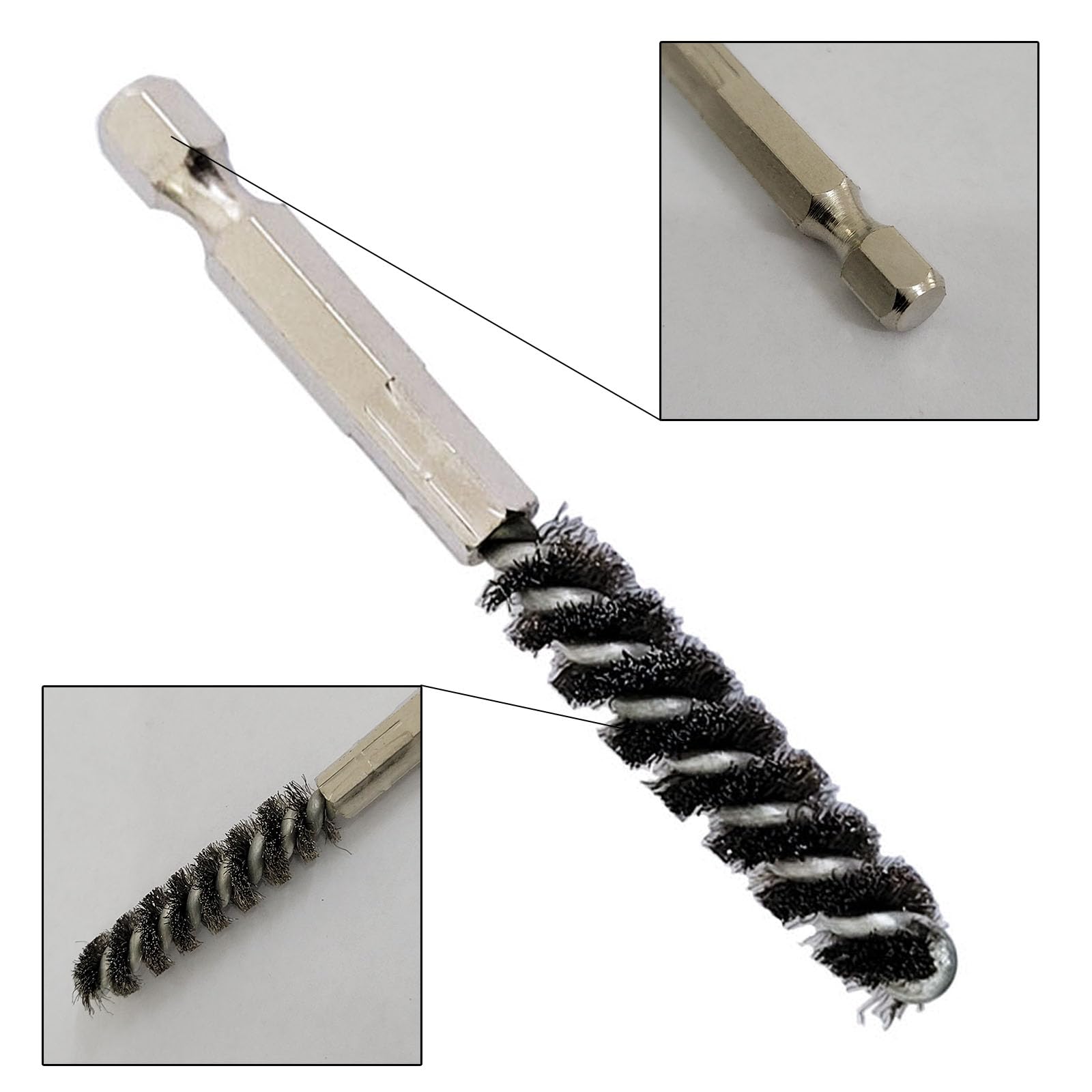 Auto-plaza 6X Stainless Steel 6.35mm Golf Clubs Head Hosel Brush Cleaning Brushes Tools Accessories 9mm