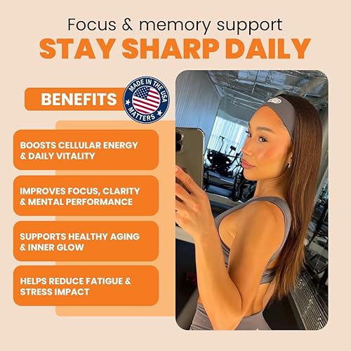 Miniatura 4 de Energía celular y apoyo antienvejecimiento para mujeres - Resveratrol + Quercetina - Apoyo mitocondrial, refuerzo de vitalidad y metabolismo - Apoya