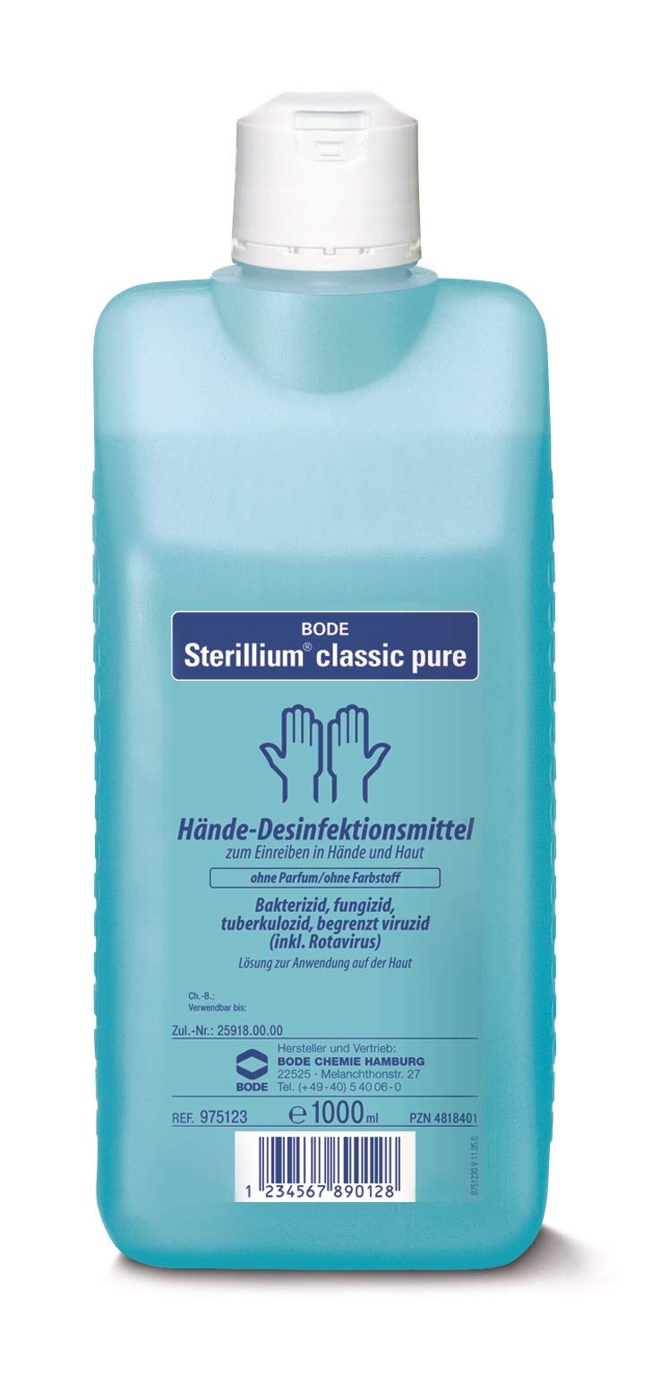 Medi-Inn Wandspender Eurospender 1000 ml Aluminium Langer Armhebel + Bode | Hartmann Sterillium Classic Pure 1000 ml
