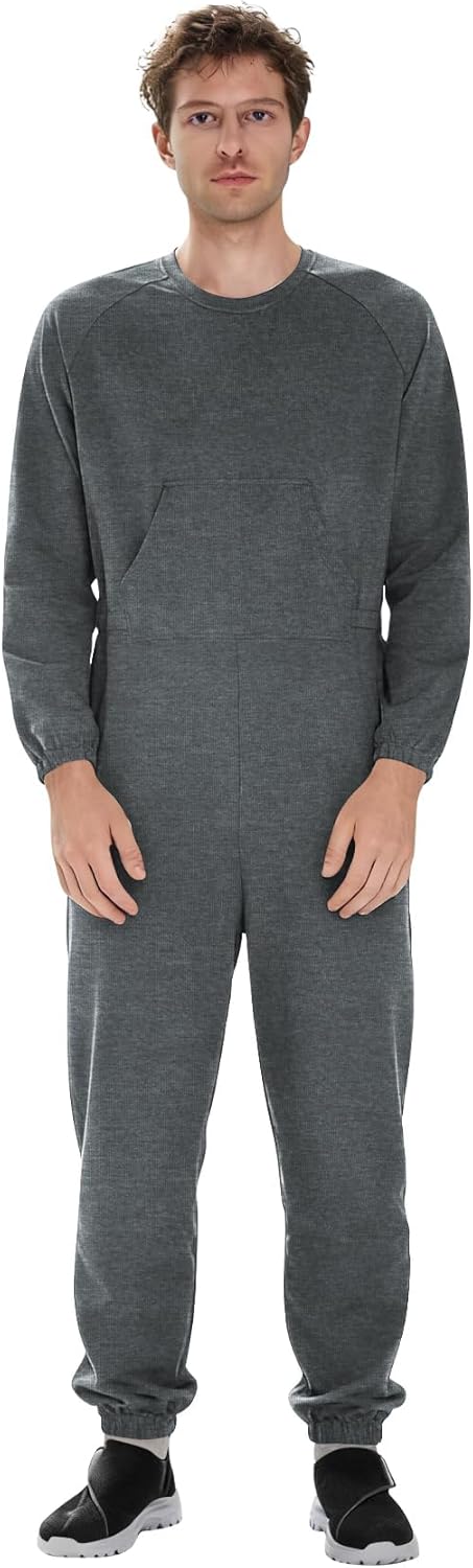 Adaptive Men's Security Back-Zip Jumpsuit - Easy Care Romper for Elderly & Limited Mobility - Image 3