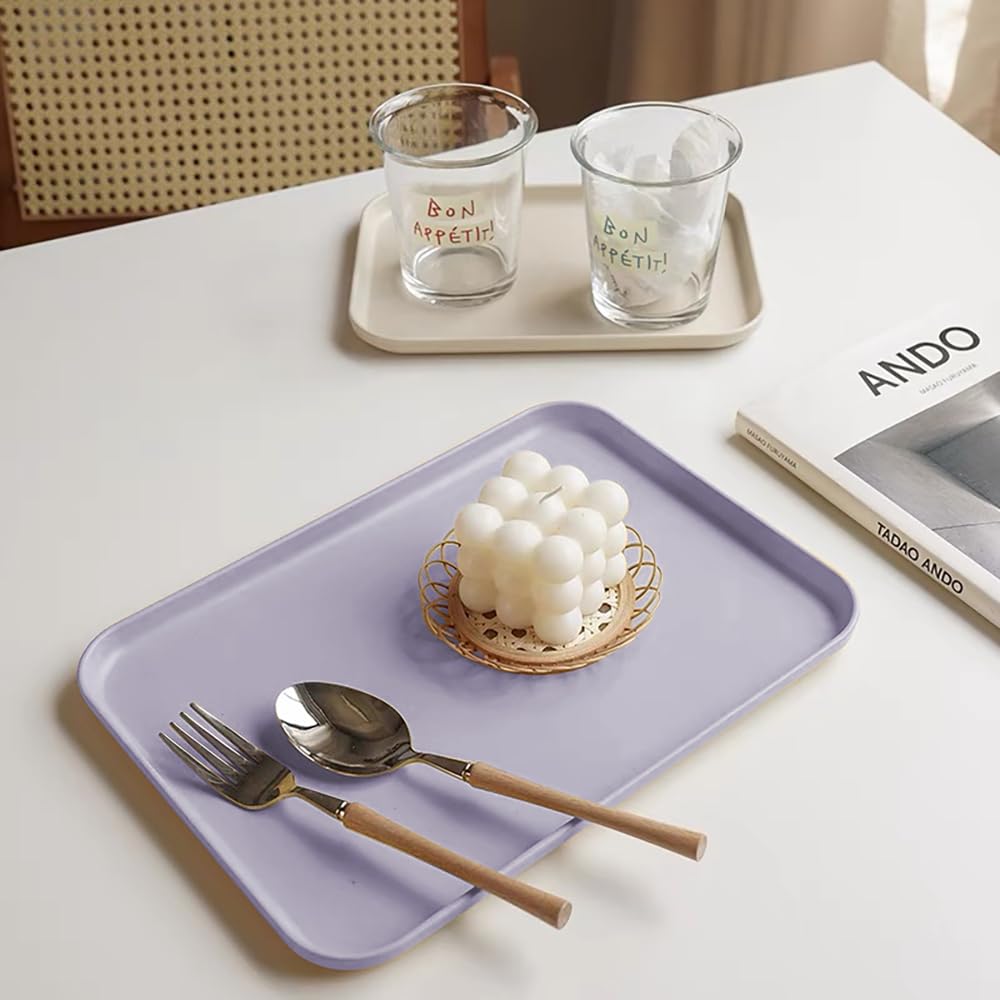 XUEHOU Mini Vassoio Rettangolare 24x17 Cm - 2 Pezzi Per Colazione O Caffè - Foto 2