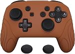 PlayVital Samurai Edition Ergonomic Silicone Skin Protective Case for Nintendo Switch Pro Controller, Soft Anti-Slip Controller Grip Protector for Nintendo Switch Pro with Thumb Grip Caps - Blue