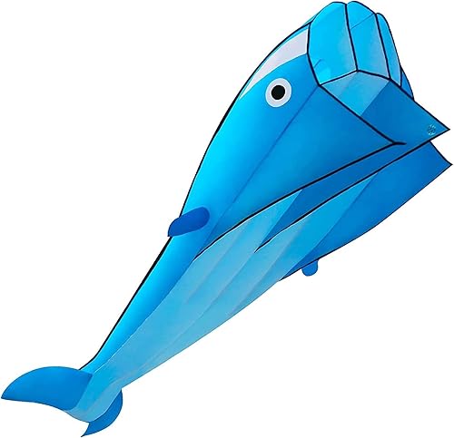 Miniatura 1 de Cometa de delfín para niños y adultos cometas fáciles de volar para niños y niñas juguete de playa y verano al aire libre con línea voladora y