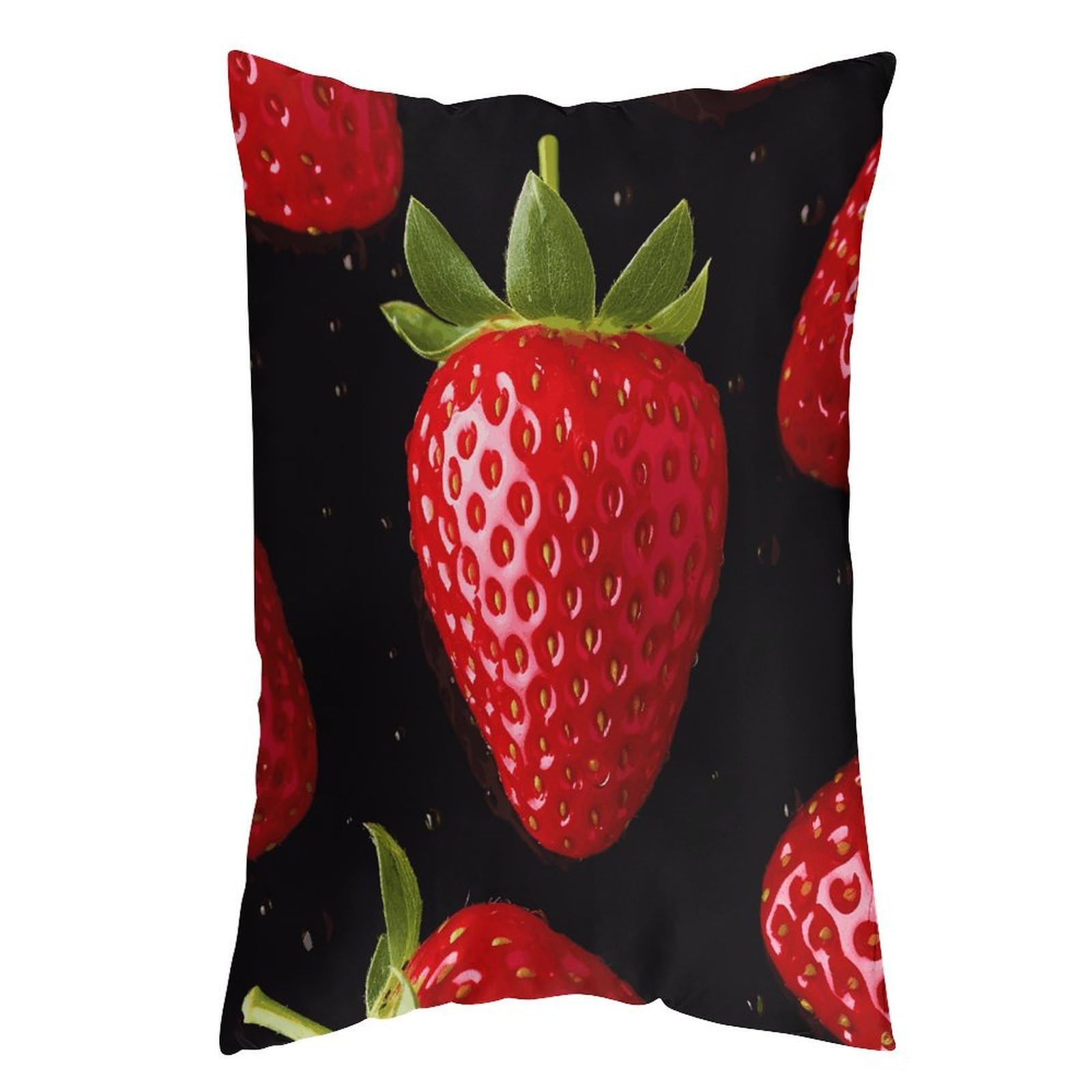 LDGSUPH Strawberry Pillow Cases Soft Pillowcase with Invisible Zipper Wrinkle Resistant Pillow Covers Breathable Removable Pillow Protector for Bed Sofa Car 12 "x20