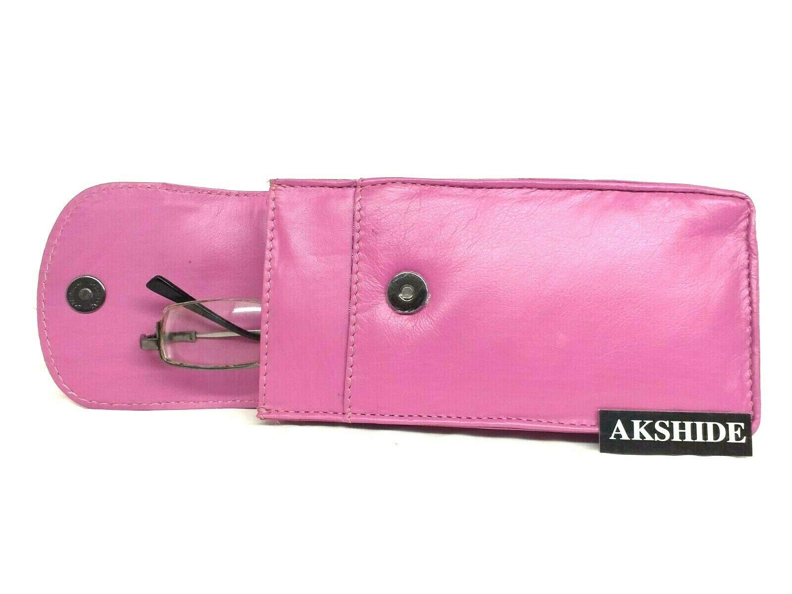 AKSHIDEGenuine Soft Leather Double Spectacles Case/Glasses Case/Glasses Pouch-Gc4