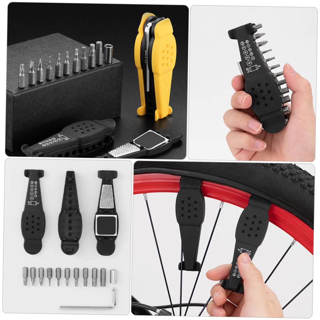 Abaodam Bike Repair Kit Multi-function Tire Repair Tool Set Pump Patch for Quick