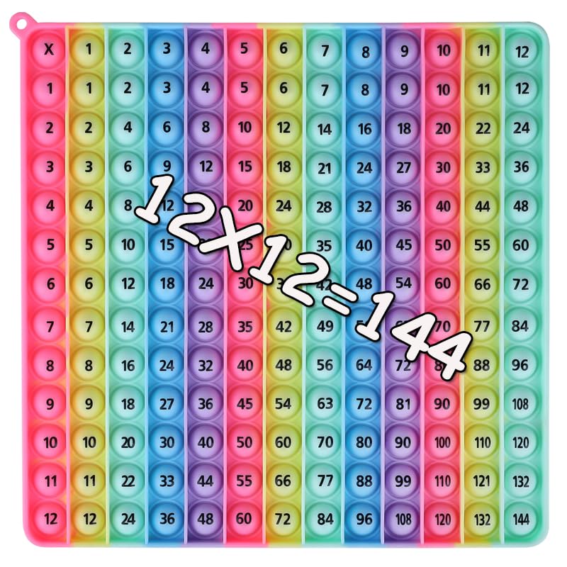 12 Multiplication Table Learning Workbook P00P Fidget Multiplication Game 12x12 Table Math Games Digital Table Toy, Fidget Learning Game Toy Relieves Stress, Creates Various Math Operations,
