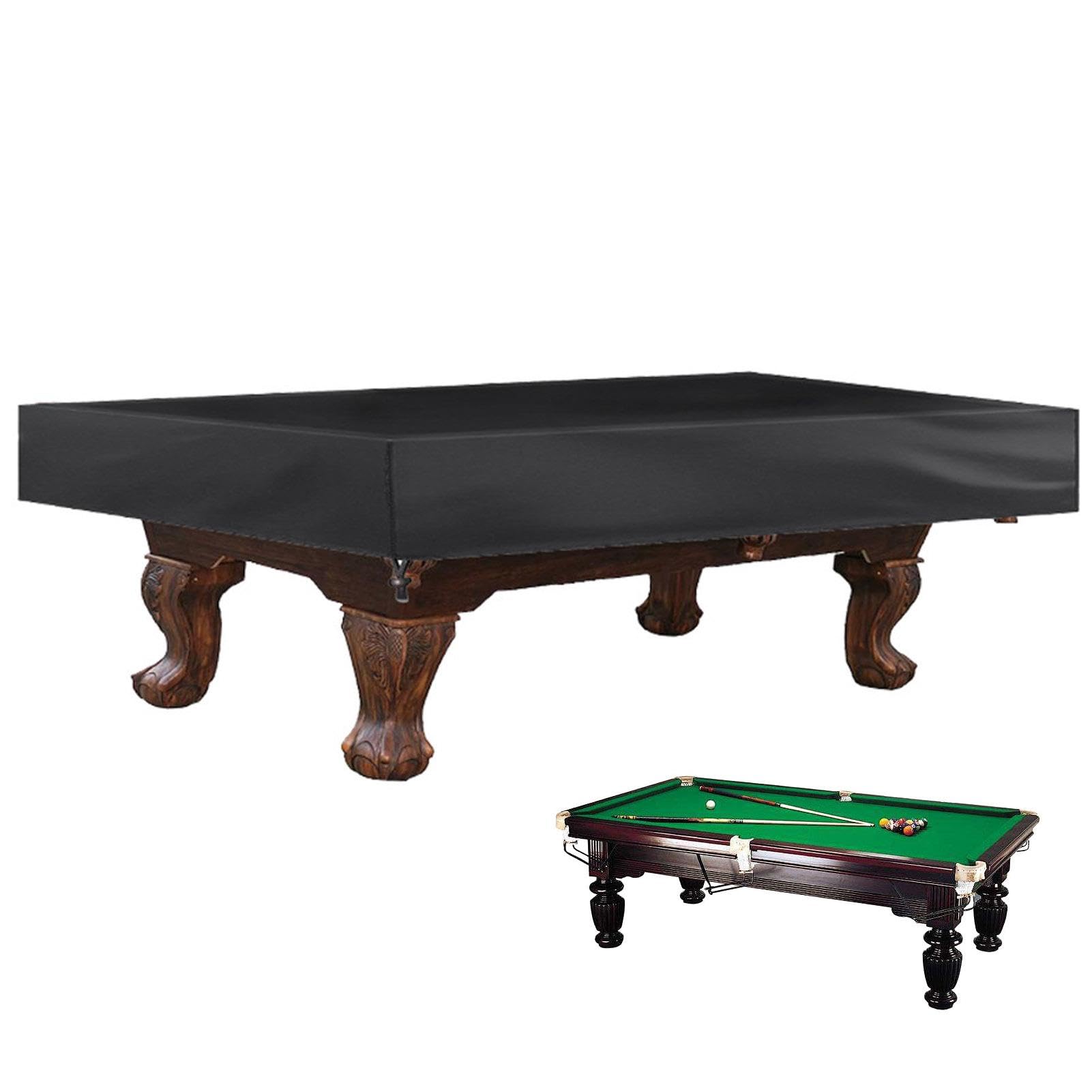 Funda de mesa de billar de vinilo y tela Oxford cubierta antipolvo exterior e interior