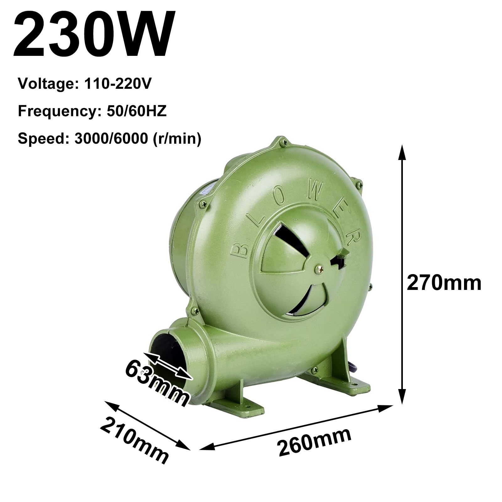110-220V Soplador de Fragua para Forja Electrico, Soplador Barbacoa, Soplador de Aire Eléctrico Centrífugo, para Cocinar al Aire Libre, Barbacoa, Picnic(260 * 210 * 270mm)