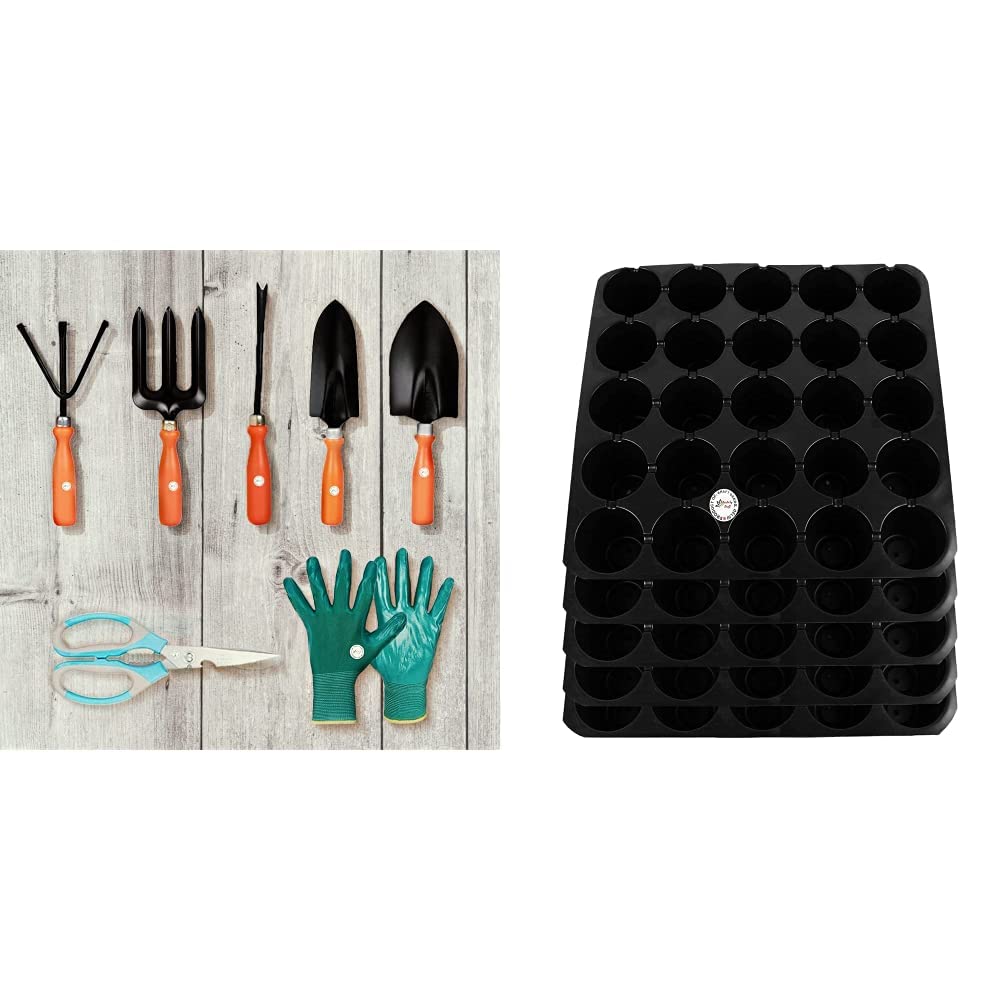 Kraft Seeds Gate Garden! Top 5 Spectacular Gardening Tools Set with Heavy Gardening Scissor and One & Seedling Tray (Pack of 5) Combo (B087CPGWQJ) Amazon Price History, Amazon Price Tracker