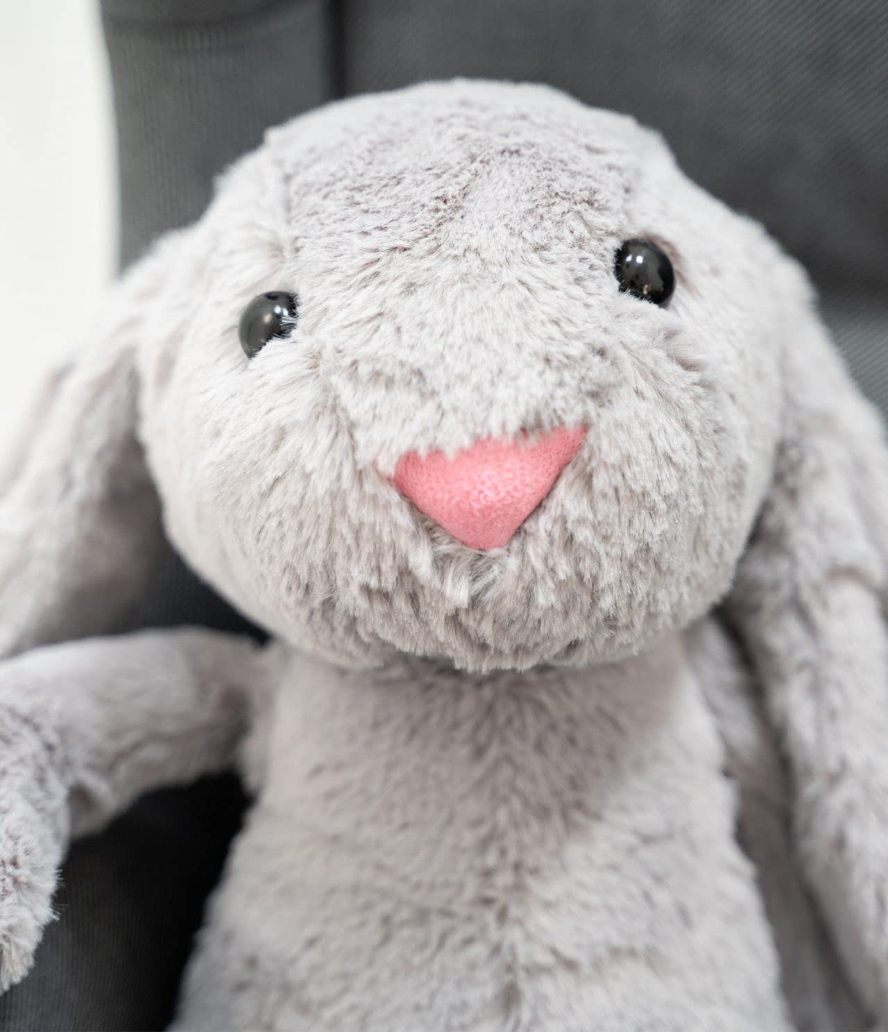 DEAR BEAR Peluche Coniglio XXL gigante Figo 100 cm grigio