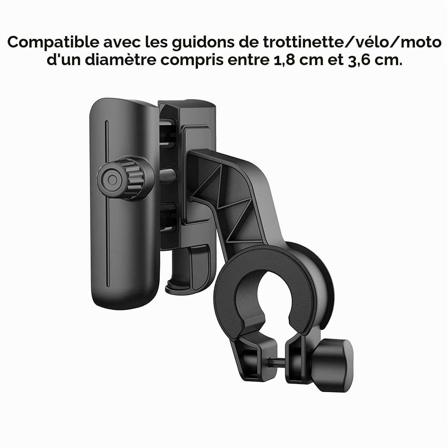Segway-Ninebot Phone Mount, Adjustable Electric Scooter eMoped Bicycle Handlebar Phone Holder, Fits Any 4-6.5 inches Cellphone, Compatible with Max G3, Max G2, F Series, E Series