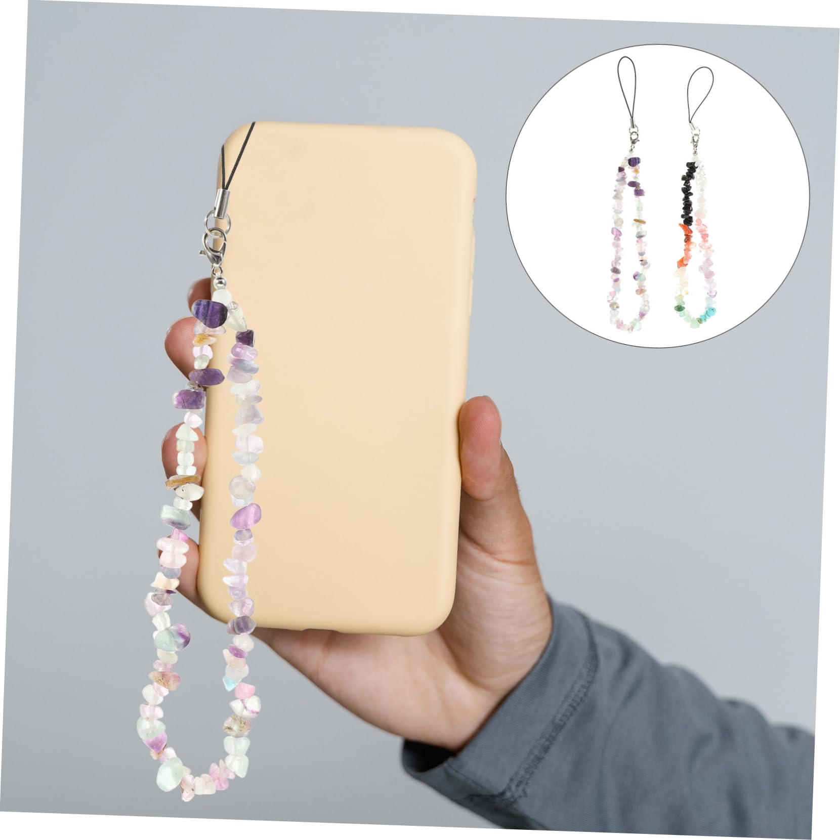 jojofuny 6 Pcs Catena Del Telefono Mobile Pendente Telefono Appeso Corda Catene Di Perline Del Telefono Cordino Del Telefono Alimentazione Del Telefono Da Polso Anti-Skid Cordino Del