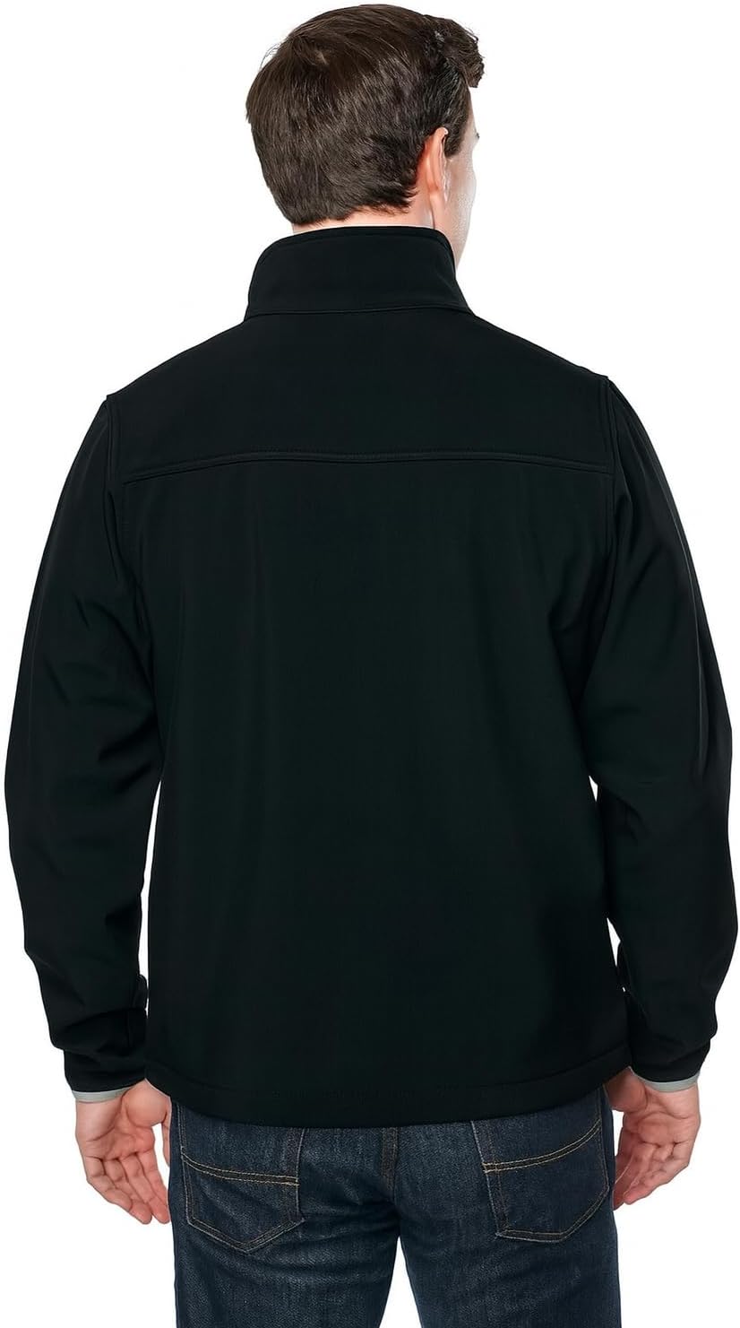 AFC Men's Soft Shell Bonded Jacket Big & Tall Coat in Black & Navy Lg to 4x - Image 6