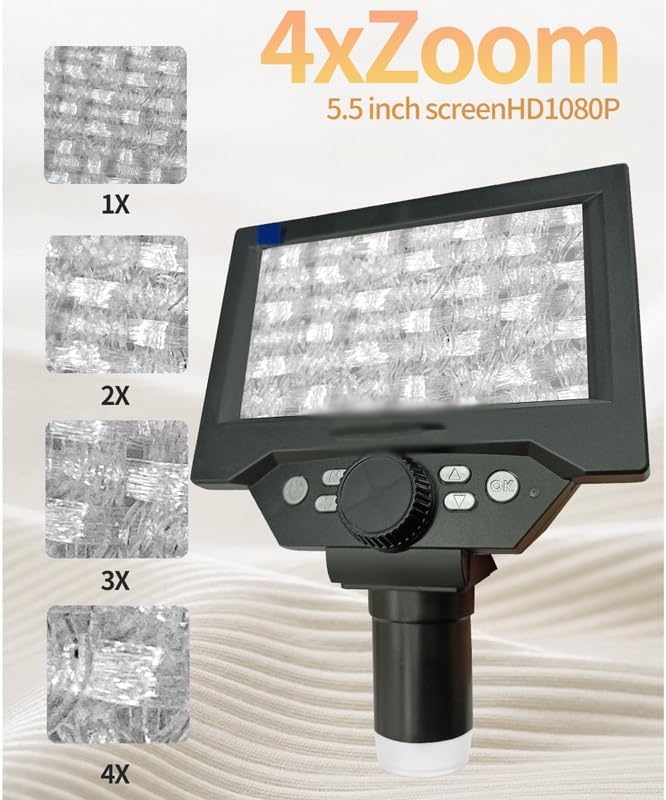 LCD Digital Microscope 1000X 1080P Magnifier with Stand Soldering for