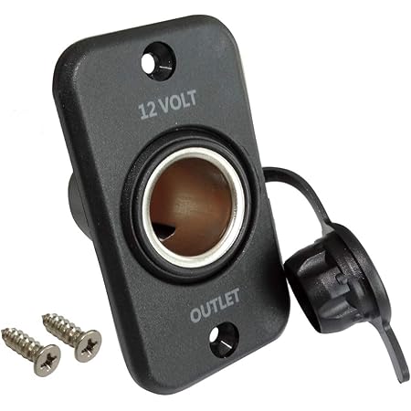 AERZETIX: Toma para empotrar enchufe hembra para encendedor 12V 20A con tapa auto moto terminales 6.3mm C42169