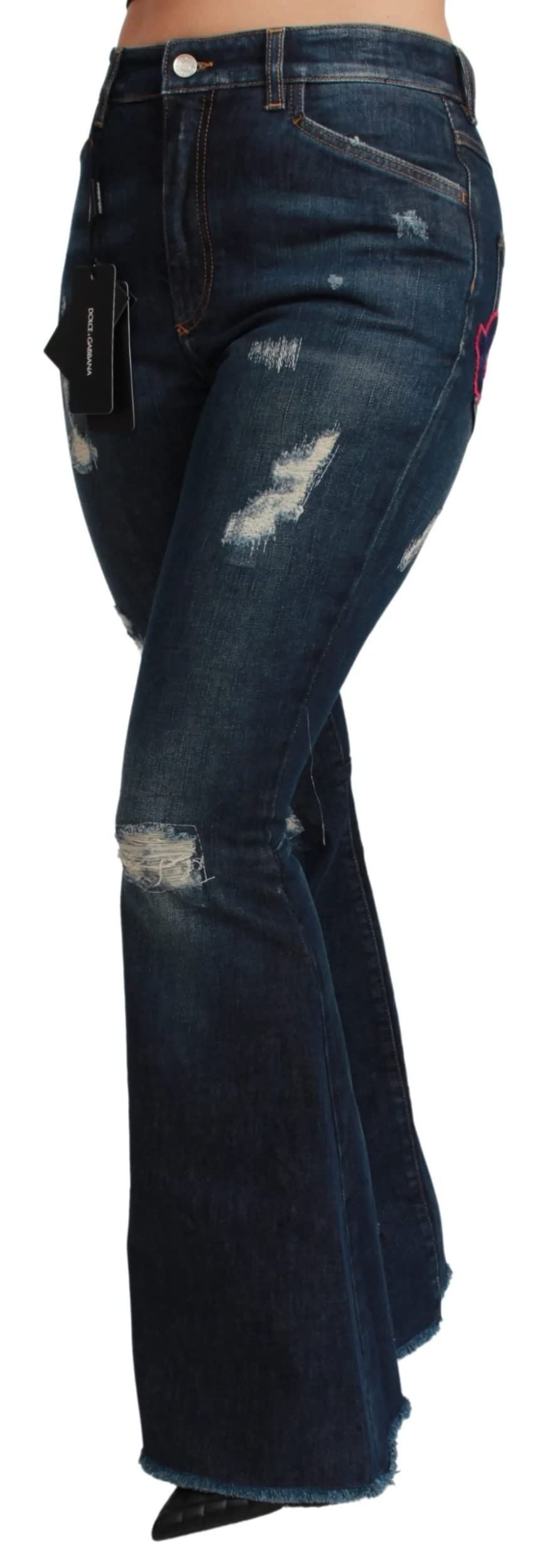 Dolce & Gabbana - BEST SELLERS - Blue Denim Cotton Stretch Flared Jeans - IT36 | XS