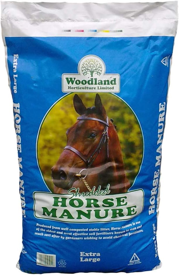 YouGarden Shredded Horse Manure XL 60L Bag for Mulching 60 Litres