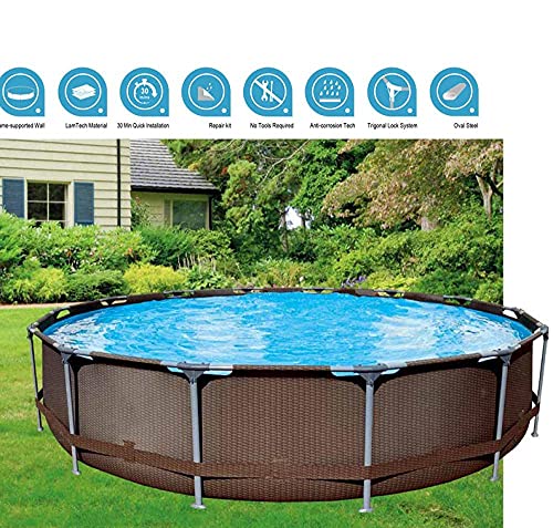 Family Swim Center Pool,Planschbecken für Haustiere Kinder,Großer Pool, großer Außenpool-Hellblau_3,6 x 0,76m – Bild 3