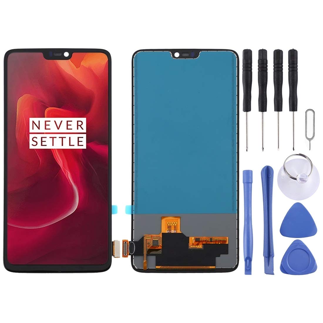 Écran LCD et Digitizer OnePlus 6 finition noire et ajustement millimétré