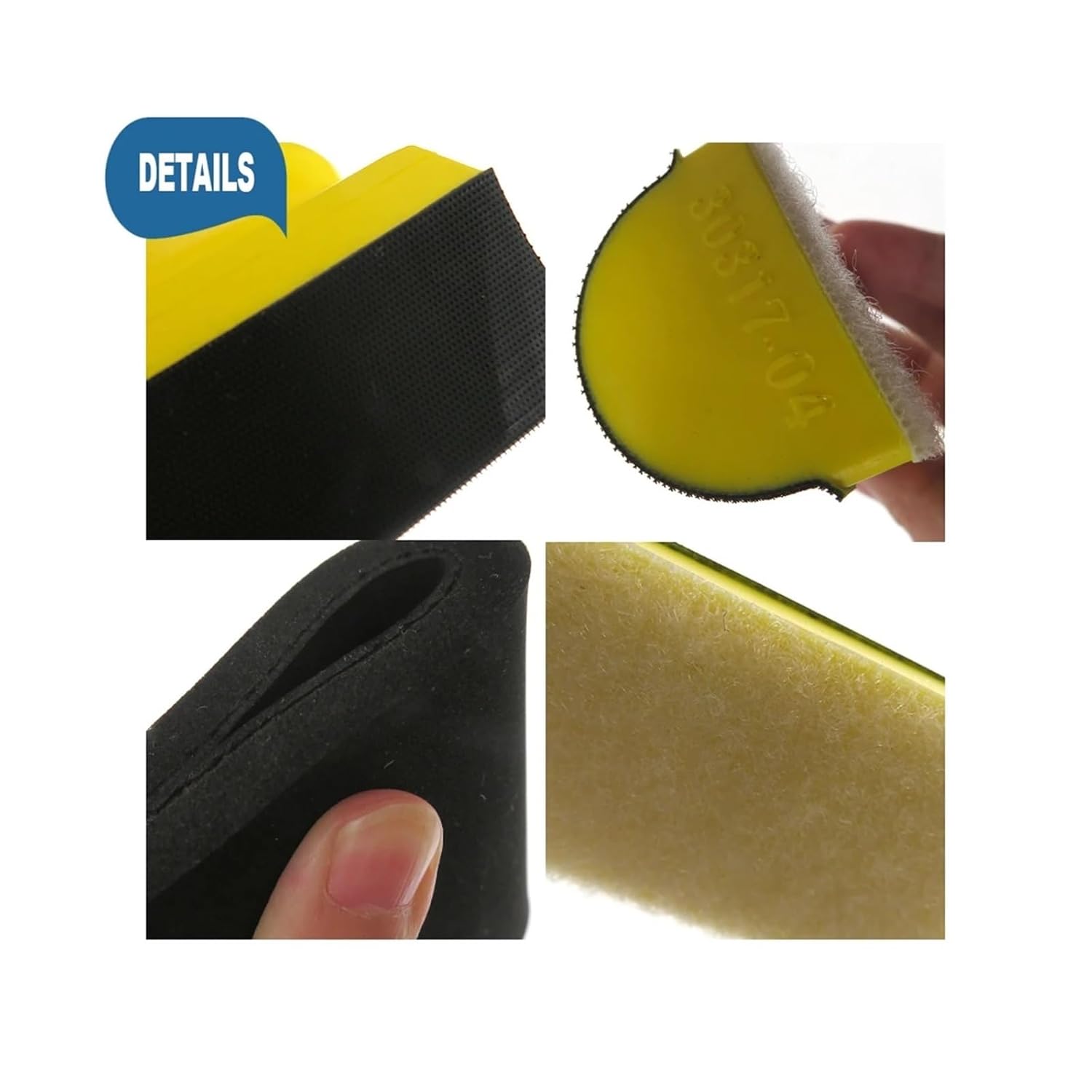 9pcs Hand Sanding Block Set Hook and Loop Assorted Shaped Sanding Disc Holder Grinding Sponge Abrasive Tool