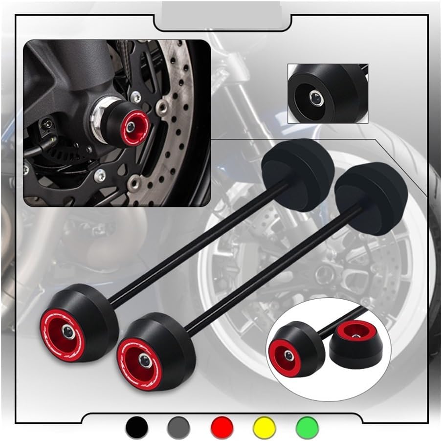For YA&MAHA TRACER 9GT 21-2024 Motorcycle Accessories CNC Front Spools Rear Wheel Pins Fork Sliders Shock Protections(Rear Silver)