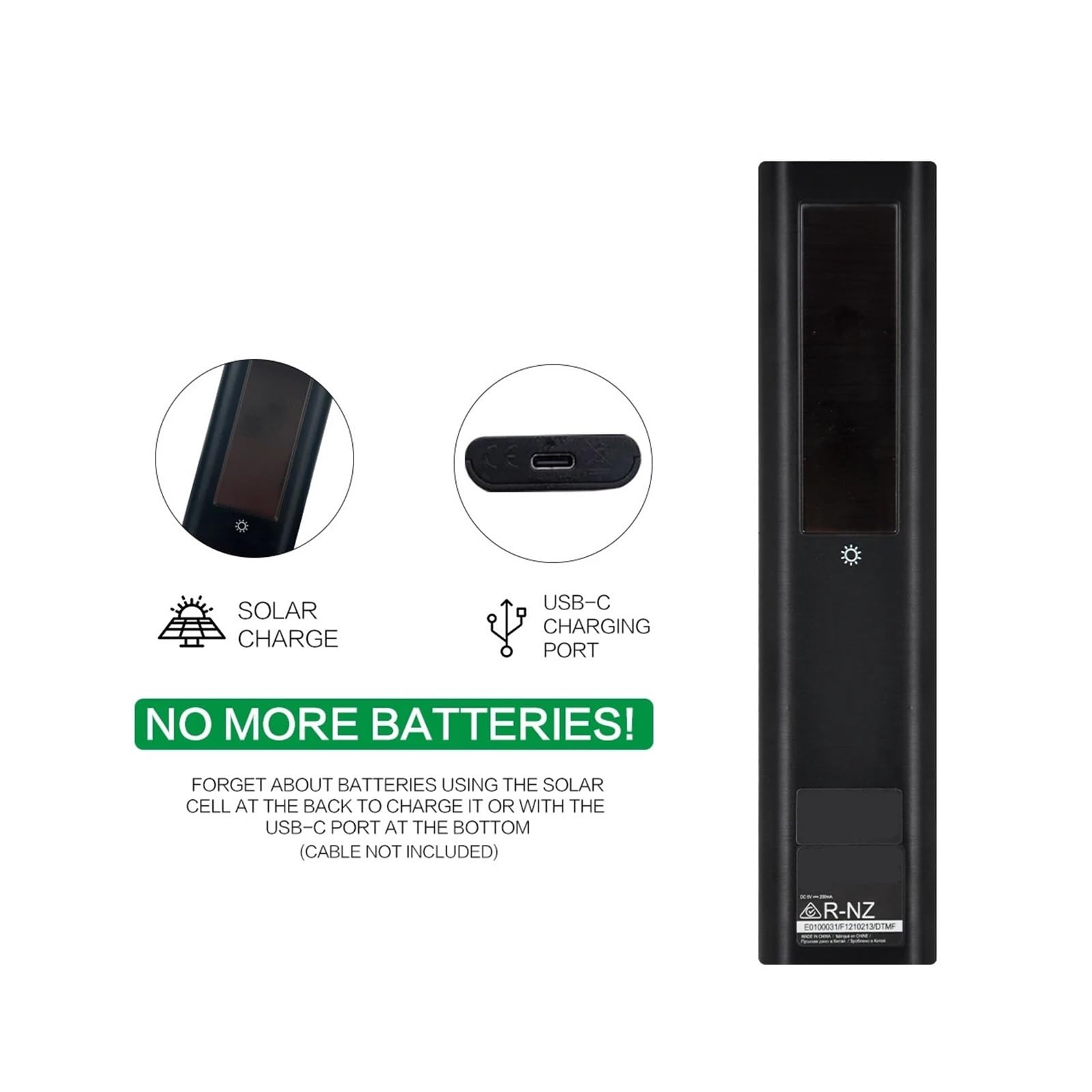 Control remoto solar por voz, compatible con Samsung, BN59-01385D