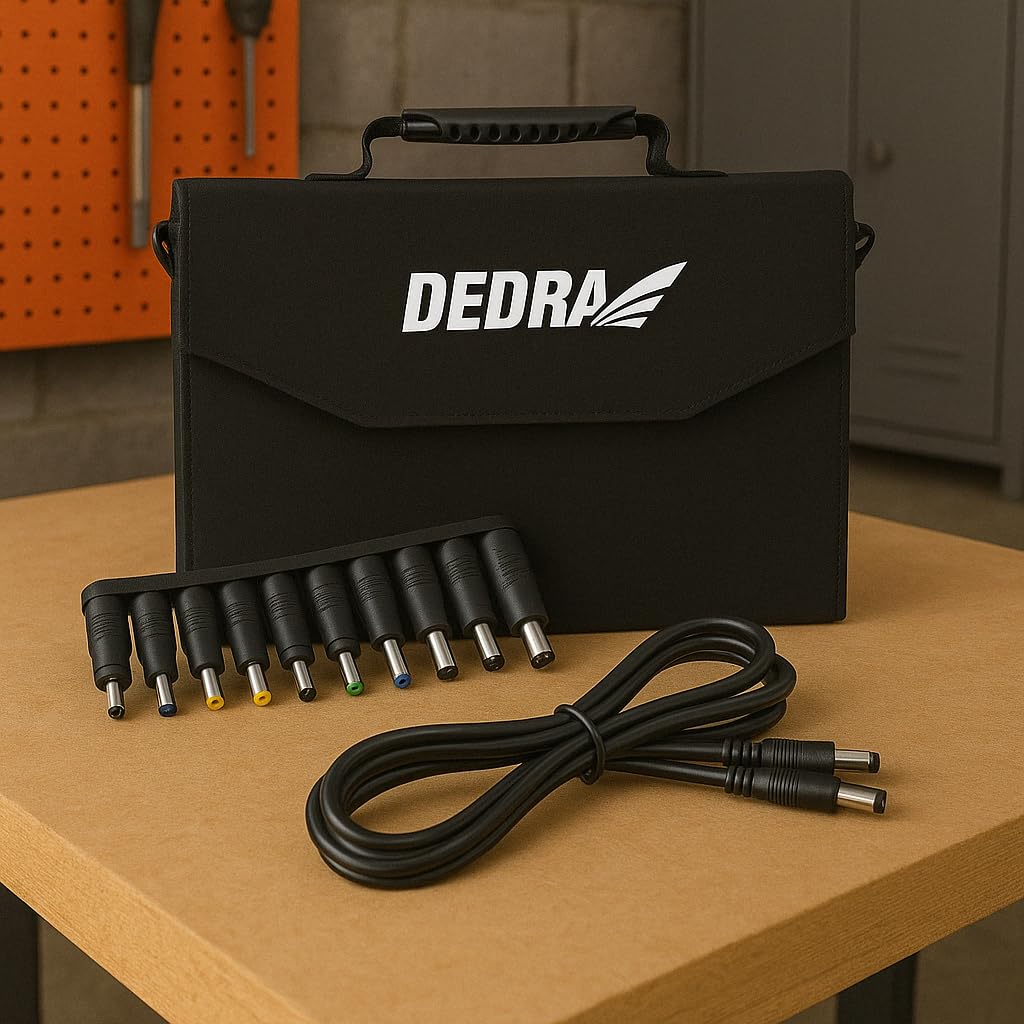 DEDRA Sonnenkollektor Balkonkraftwerk Stark 40W mit LED licht, gewicht 1,9kg, IP65 Schutz, Monokristalline Solarmodule, USB-Solarladegerät, für Camping, Gärten, Balkone und im Freien