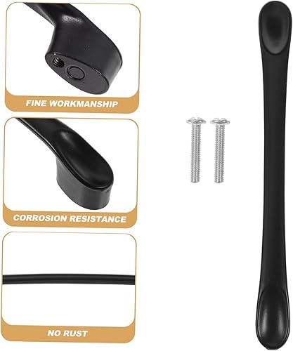 Miniatura 4 de OSALADI Manija de puerta de cajón, 5 unidades, manijas de gabinete negras, manija de cajón moderna, manija de barra para gabinete, cómoda, pomos de