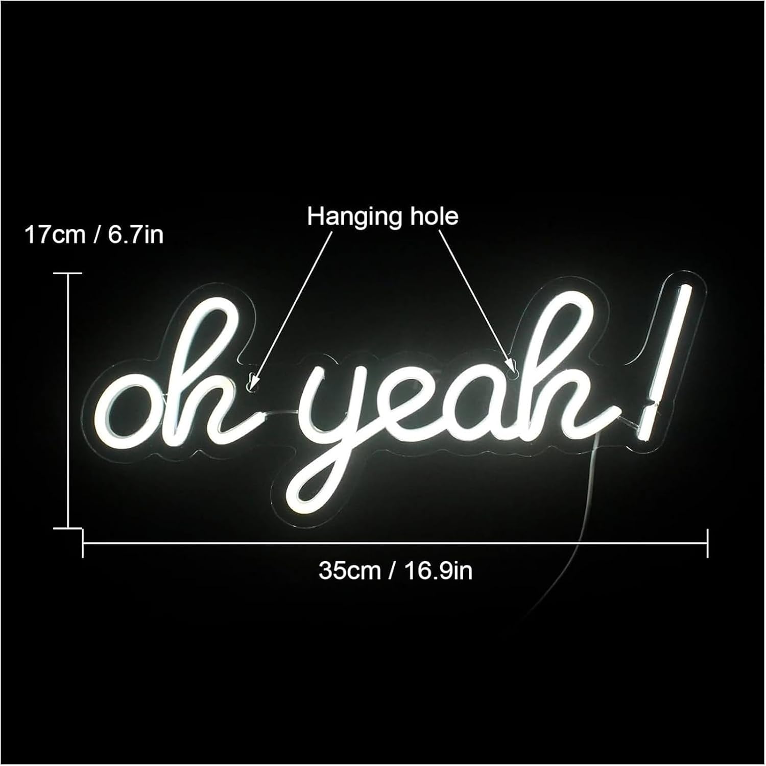 "Oh Yeah" Neon Room Decoration LED Wall Hanging Game Moment image 2