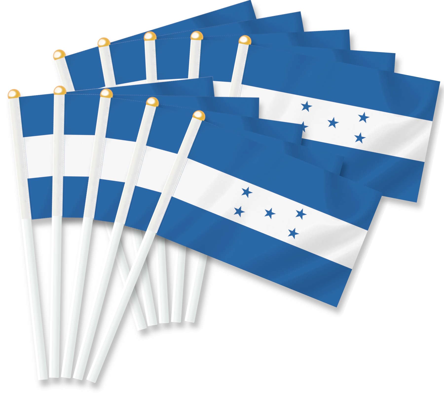 25 PCS Honduras Handheld Small Flag, Honduran Hand held Mini Decor Decoration Banner — image 1