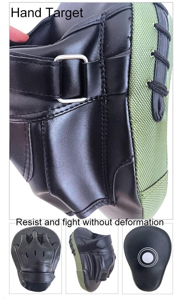 Protezioni per Arti Marziali Attrezzature di Protezione di Arti Marziali, Sparring Gear Set, Kickboxing 8pcs Set, con Boxing Kick Pads Guanti di Punzonatura Curvi, Guanti da Boxe(Black2)