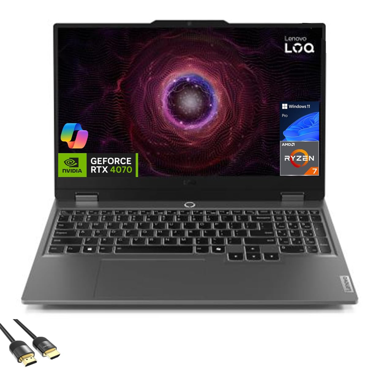 Amazon.co.jp: 【最新RTX4070・Ryzen 7 CPU】Lenovo LOQ RTX 4070 